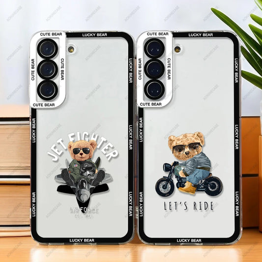Soft Lucky Bear Phone Case for Samsung Galaxy: Elevate Your Style